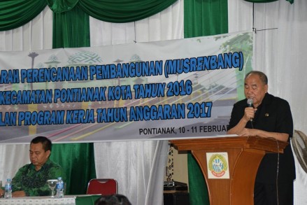 Sekda Kota Pontianak Buka Musrenbang Kecamatan Pontianak Kota Tahun 2016